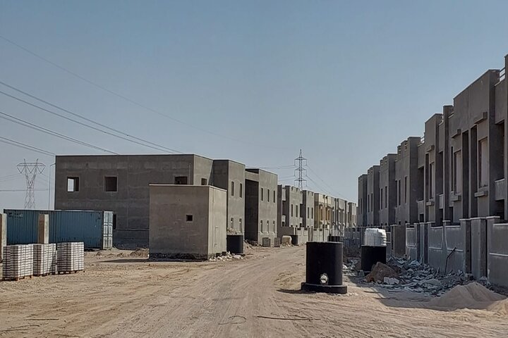 بنسبة انجاز 80% تواصل العمل في مشروع الدبوني السكني  في محافظة واسط